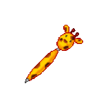 Giraffe Pen Heart — cartoon emoji for Slack & Discord