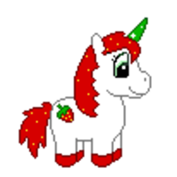 Strawberry Unicorn — cartoon emoji for Slack & Discord (Discord)