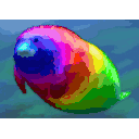 Rainbow Manatee — animal emoji for Slack & Discord