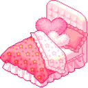 Pink Bed2 — cartoon emoji for Slack & Discord