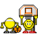 Basketball 4 — cartoon emoji for Slack & Discord