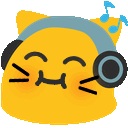 Meow Puffyheadphones — cartoon emoji for Slack & Discord