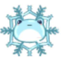 Snowflake Frog — cartoon emoji for Slack & Discord (Discord)