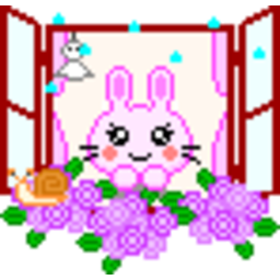 Bunny Window — cartoon emoji for Slack & Discord (Discord)