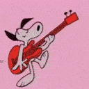 Snoopy Guitar — cartoon emoji for Slack & Discord