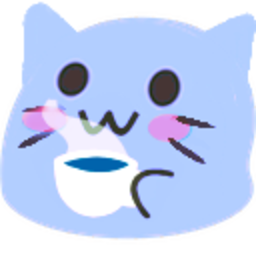 Meow Blue Coffee — cartoon emoji for Slack & Discord (Discord)