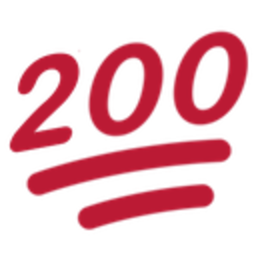 Two Hundred 100 Percent — number emoji for Slack & Discord (Discord)