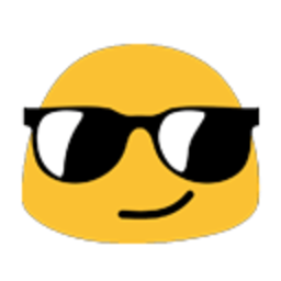 Blob Sunglasses — cartoon emoji for Slack & Discord (Discord)