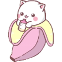 Kitty Bananababy — cartoon emoji for Slack & Discord