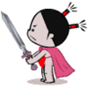 Littlegirl Sword — cartoon emoji for Slack & Discord