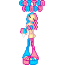 Cotton Candy Girl — cartoon emoji for Slack & Discord