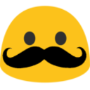Blob Moustache — cartoon emoji for Slack & Discord