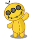 Creepy Doll — cartoon emoji for Slack & Discord