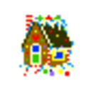 Gingerbread House 3 — cartoon emoji for Slack & Discord