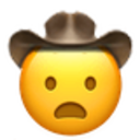 Frowning Cowboy — cartoon emoji for Slack & Discord