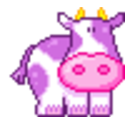 Purple Cow — cartoon emoji for Slack & Discord (Discord)