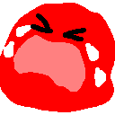 Rainbow Blub Cry — cartoon emoji for Slack & Discord