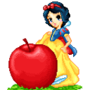 Snowwhite Bunnyapple — cartoon emoji for Slack & Discord