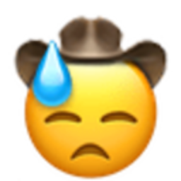Sweating Cowboy — cowboy emoji for Slack & Discord (Discord)