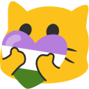 Meow Heartgenderqueer — cat emoji for Slack & Discord