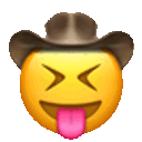 Stuck Out Tongue Closed Eyes Cow — cartoon emoji for Slack & Discord