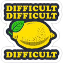 Difficult Difficult Lemon Diffic — cartoon emoji for Slack & Discord (Discord)
