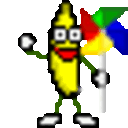 Banana Pinwheel — cartoon emoji for Slack & Discord
