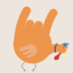 Rocking Hand Turkey — cartoon emoji for Slack & Discord (Discord)