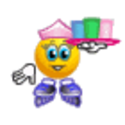 Skating Waitress — cartoon emoji for Slack & Discord (Discord)