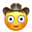 Flushed Cowboy — cartoon emoji for Slack & Discord