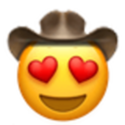 Heart Eyes Cowboy — cartoon emoji for Slack & Discord (Discord)