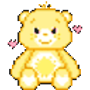 Carebear Yellow — cartoon emoji for Slack & Discord