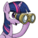 Mylittleponybinoculars — cartoon emoji for Slack & Discord