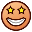Starstruck — cartoon emoji for Slack & Discord