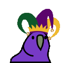Mardigras Parrot — cartoon emoji for Slack & Discord