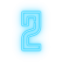 Blue Number Two 2 — symbol emoji for Slack & Discord