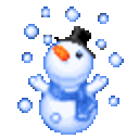 Snowman 8 — cartoon emoji for Slack & Discord
