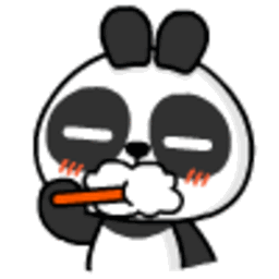 Panda Brushteeth — panda emoji for Slack & Discord (Discord)