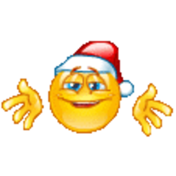 Hug Santahat — cartoon emoji for Slack & Discord (Discord)