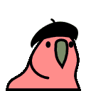 Beret Parrot — cartoon emoji for Slack & Discord