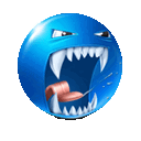 Blue Monster — cartoon emoji for Slack & Discord