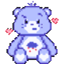 Carebear Blue — cartoon emoji for Slack & Discord