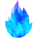 Crystal Fire — blue emoji for Slack & Discord