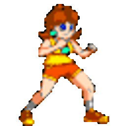 Princess Daisy Fight — cartoon emoji for Slack & Discord (Discord)