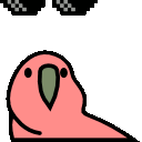 Deal With It Now Parrot — cartoon emoji for Slack & Discord