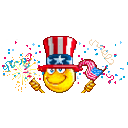 Smiley Uncle Sam Celebrate — cartoon emoji for Slack & Discord
