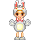 Bunny Costume — cartoon emoji for Slack & Discord