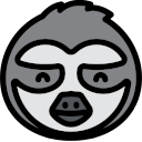 Sloth Head128 — cartoon emoji for Slack & Discord