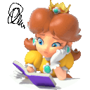 Princess Daisy — cartoon emoji for Slack & Discord