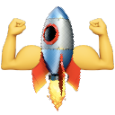 Muscle Rocket — muscle emoji for Slack & Discord